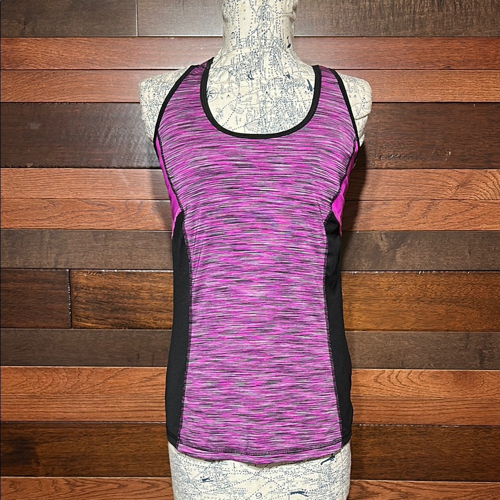 Xersion Scoop Neck Purple Pink Fitted Tank Top